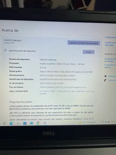 Notebook Dell Inspiron 5567 16GB RAM Core i7 - miniatura 4