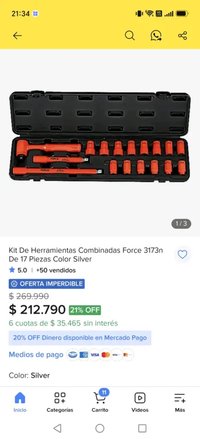 Juego de herramientas aisladas Force 17 piezas - miniatura 3