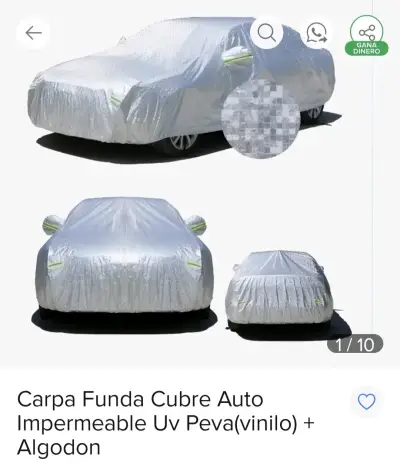 Funda para auto impermeable UV PEVA y algodón - miniatura 1
