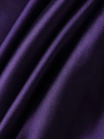 Vestido corto satinado morado,  tirantes de cadena - miniatura 5
