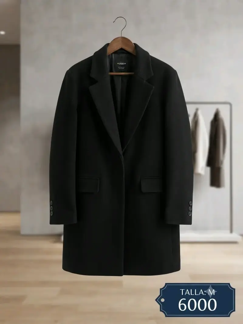 Abrigo negro talla M elegante