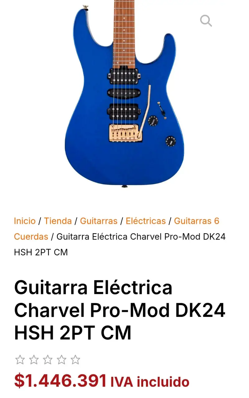 Guitarra Eléctrica Charvel Pro-Mod DK24 Azul - 4