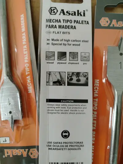 Juego de Mechas Tipo Paleta para Madera Asaki - miniatura 1