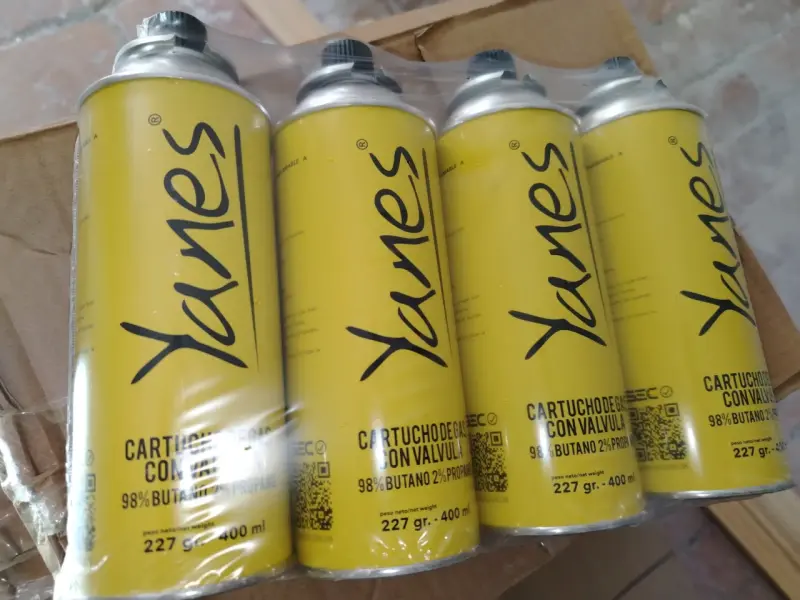Cartuchos de gas Yanes con válvula 400 ml - 1