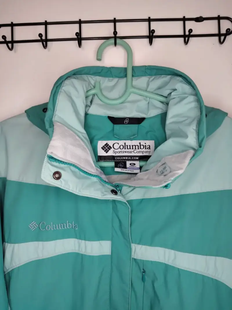 Chaqueta impermeable Columbia turquesa XL - 1