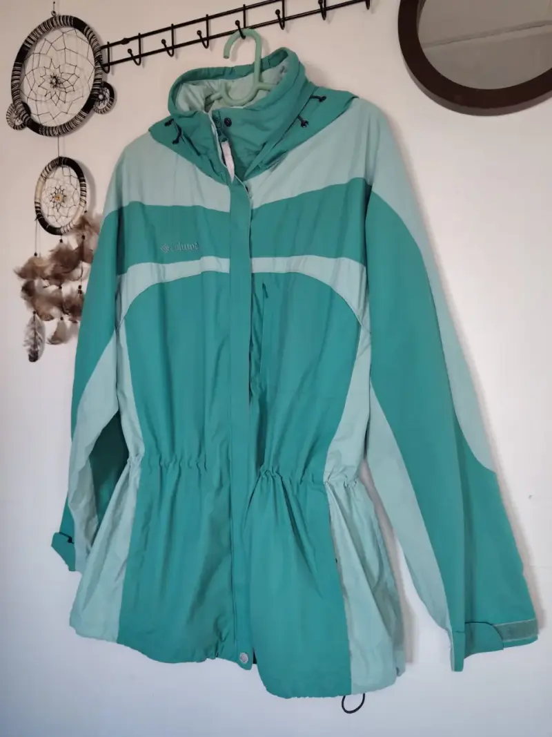 Chaqueta impermeable Columbia turquesa XL - 2