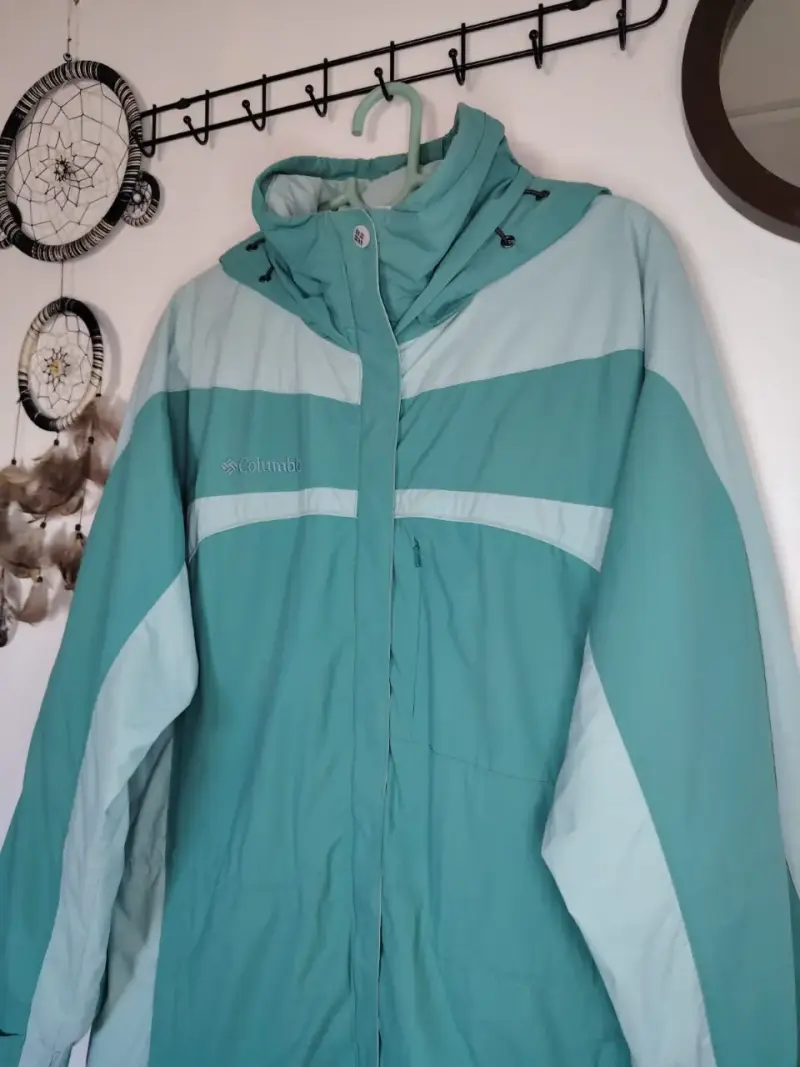 Chaqueta impermeable Columbia turquesa XL - 3