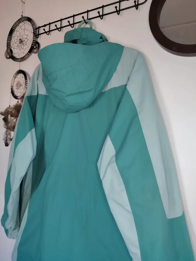Chaqueta impermeable Columbia turquesa XL - 4