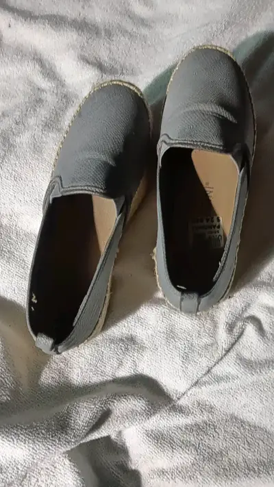 Alpargatas grises de lona para mujer - miniatura 1