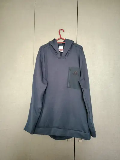 Polerón con capucha Adidas azul para hombre - miniatura 1