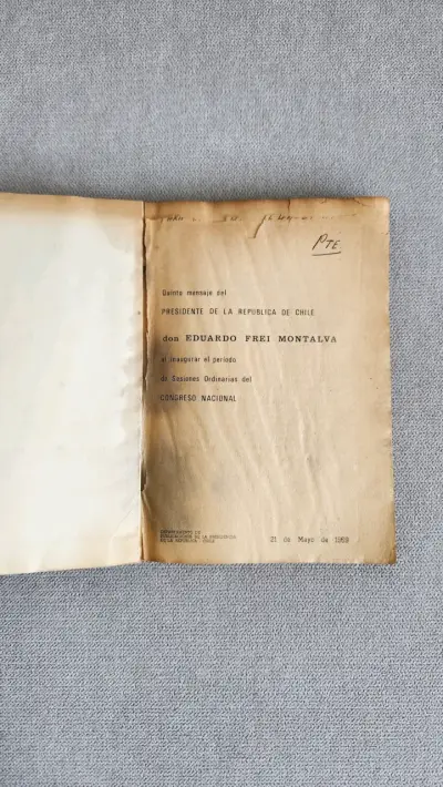 Libro Mensaje del Presidente Eduardo Frei Montalva 1969 - miniatura 2