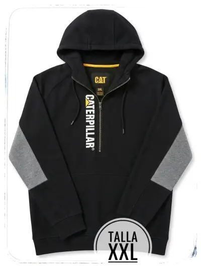 Polerón con capucha Caterpillar negro y gris talla XXL - miniatura 1
