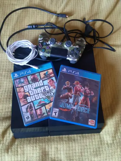 Consola PS4 con juegos GTA V y Jump Force - miniatura 2