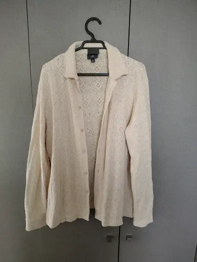 Cárdigan de punto beige H&M para mujer - miniatura 1