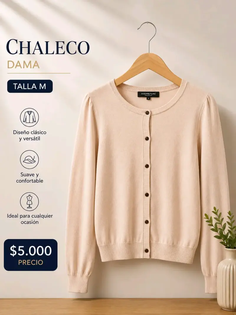 Chaleco de mujer beige talla M