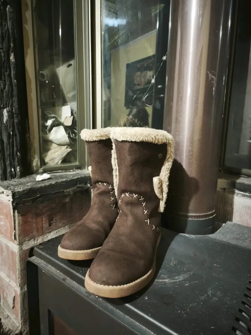 Botas de invierno marrones con forro de lana - 3