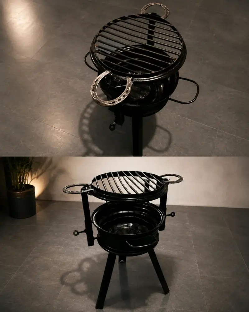 Parrilla de hierro con diseño de herradura - 1