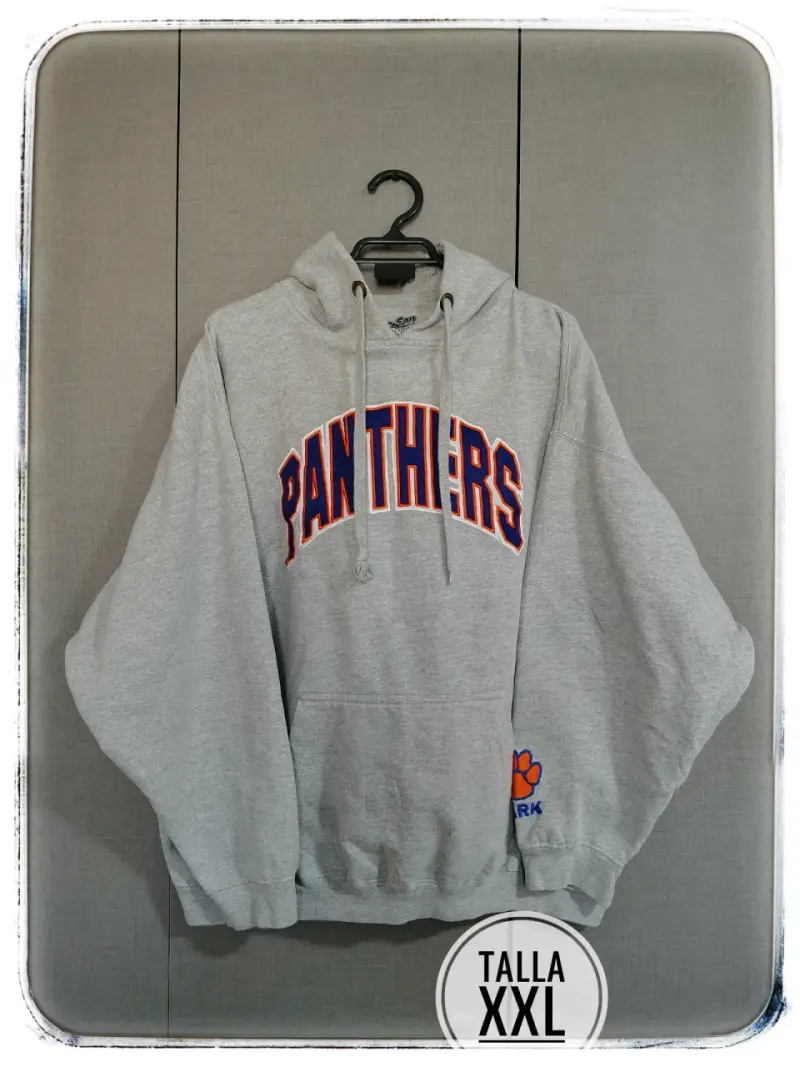 Polerón gris con capucha Panthers talla XXL - 1