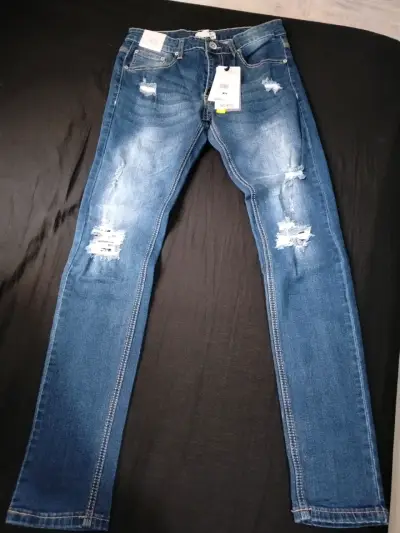 Jeans Mosaico Slim Fit Azul Talla 40 - miniatura 1