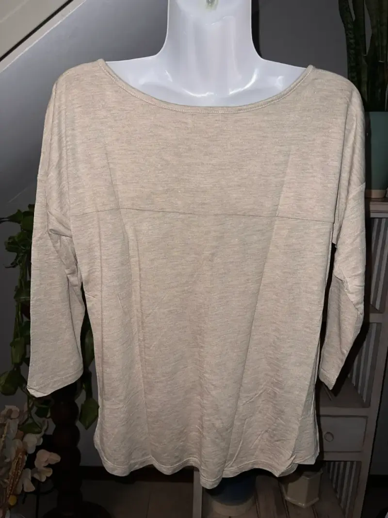Polera Beige Manga 3/4 Umbrale Mujer - 2