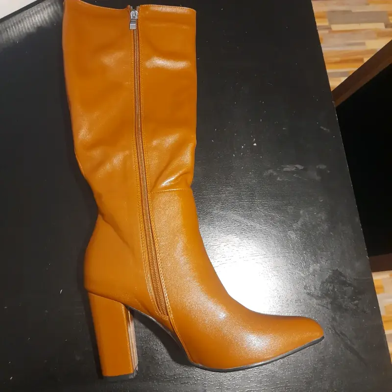 Botas de cuero marrón para mujer - 3