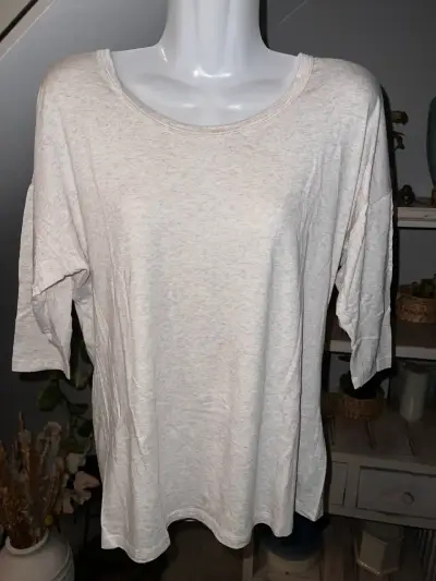 Polera Beige Manga 3/4 Umbrale Mujer - miniatura 1