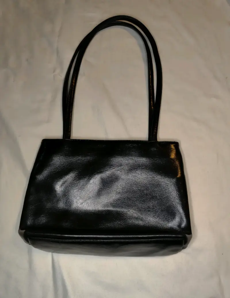 Cartera de cuero negra con triple cierre - 4