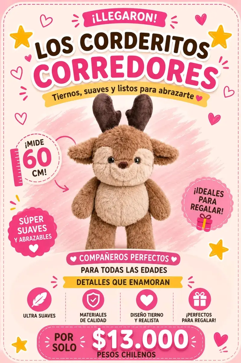 Peluches viral corredores Suaves 60 cm - 1