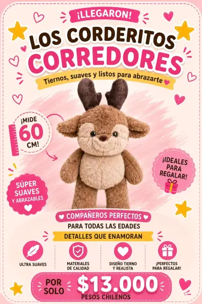 Peluches  viral corredores Suaves 60 cm - miniatura 1