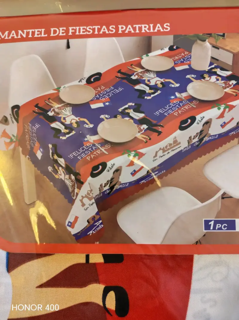 Mantel de Fiestas Patrias con diseño chileno - 2
