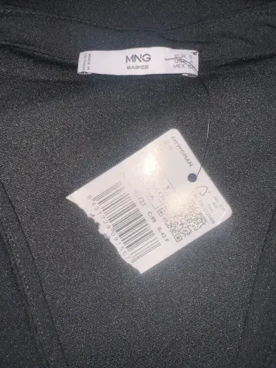 Vestido negro básico manga larga MNG - miniatura 4