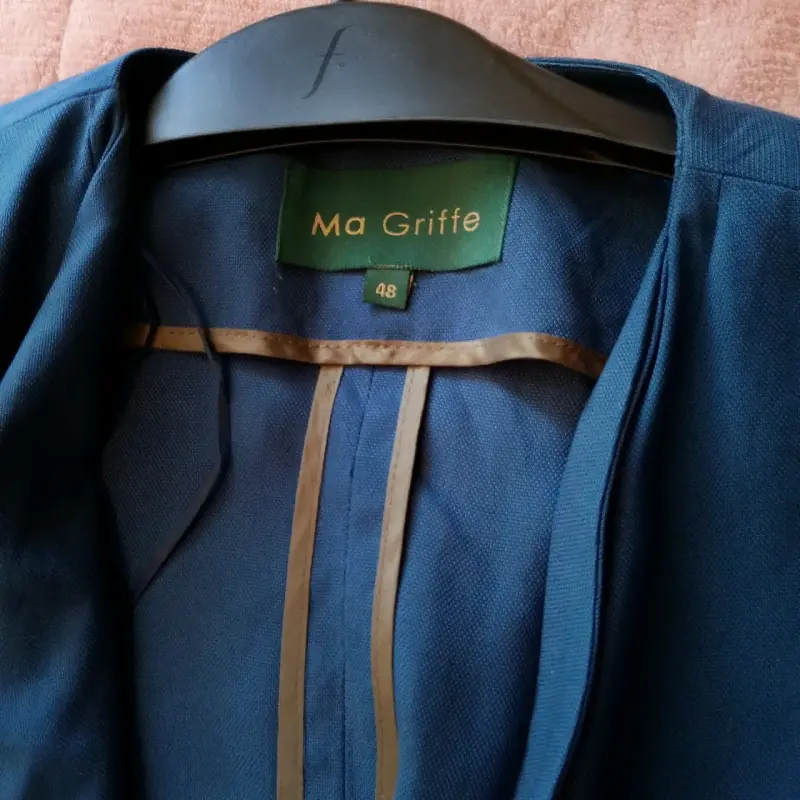 Blazer azul Ma Griffe con cierre decorativo - 2