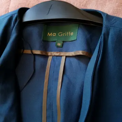 Blazer azul Ma Griffe con cierre decorativo - miniatura 2