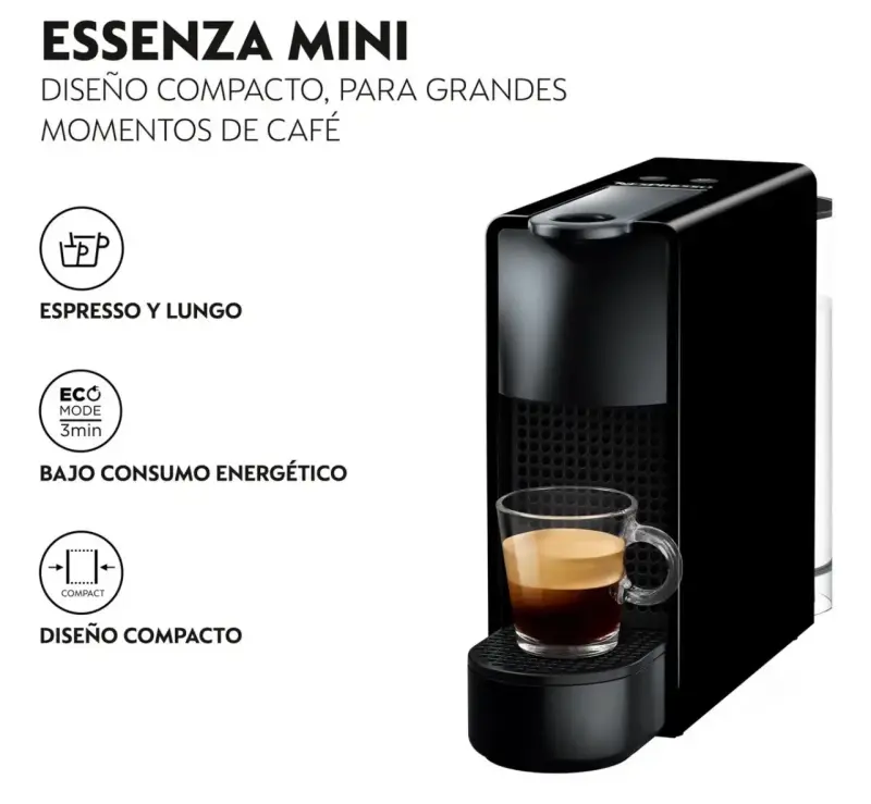 Máquina de Café Nespresso Essenza Mini Negra - 4