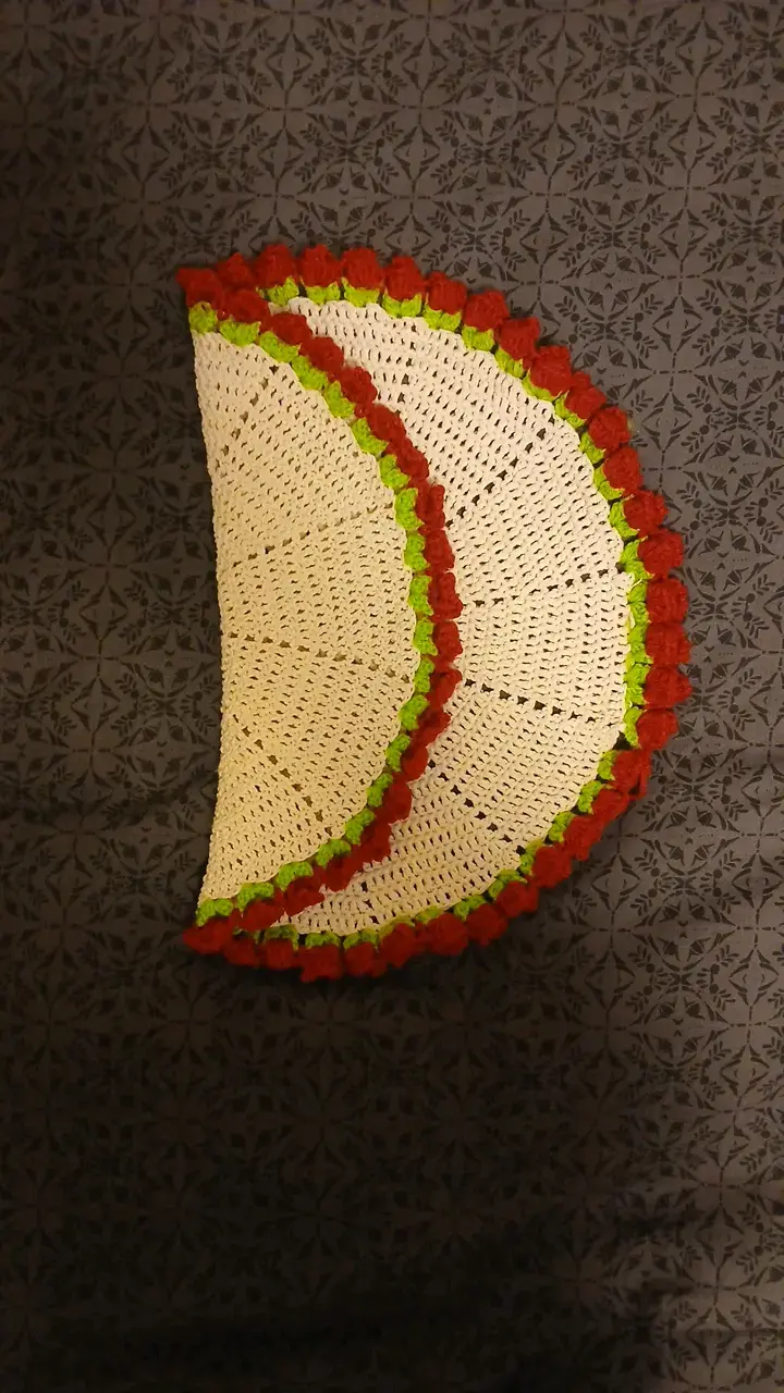 Individual redondo tejido a crochet - 2