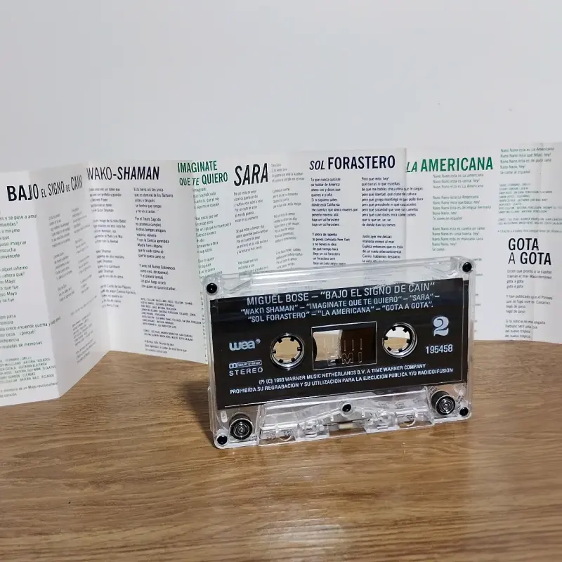 Cassette Miguel Bosé Bajo El Signo De Caín - 3