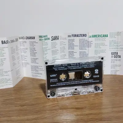 Cassette Miguel Bosé Bajo El Signo De Caín - miniatura 3