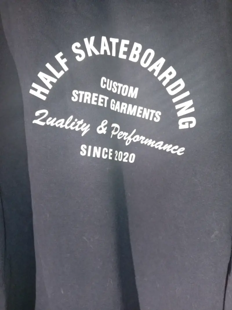 Polerón negro Half Skateboarding con capucha - 2