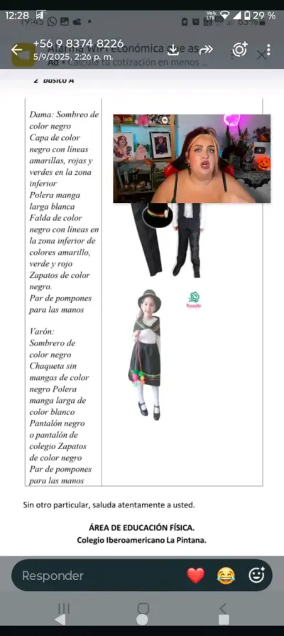 Traje baile norteño , mapuche y zapatos - miniatura 1