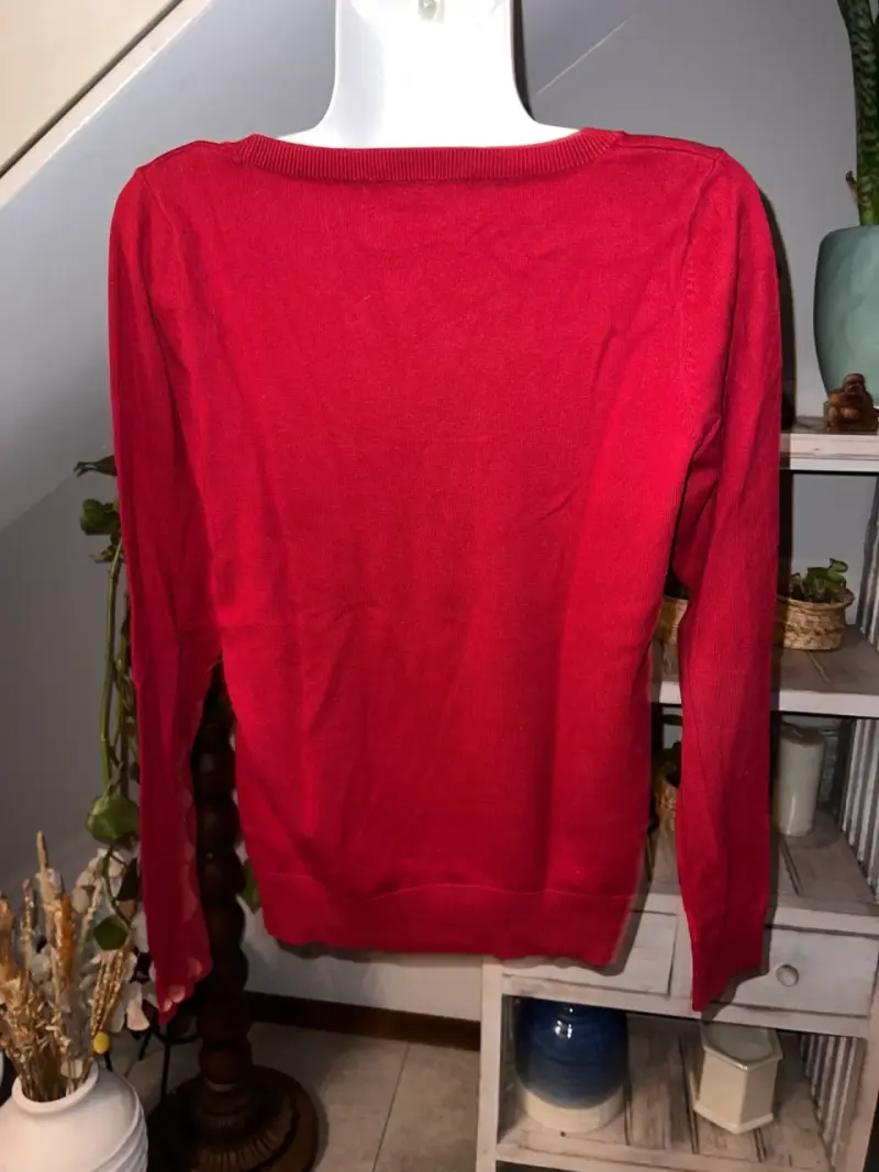Sweater rojo italiano Zara para mujer - 2