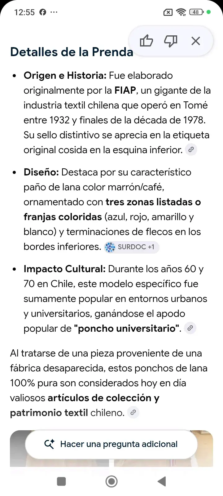 Poncho Fiap-Tome con franjas coloridas - 4