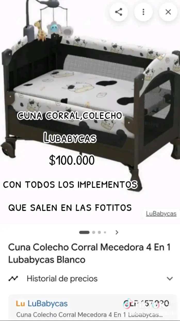 Cuna Corral Colecho 4 en 1 Lubabycas - 2