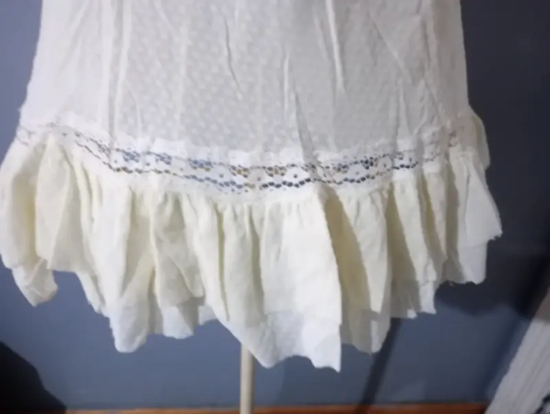 Polera de encaje blanco para mujer - 3