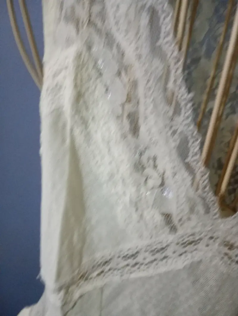 Polera de encaje blanco para mujer - 4