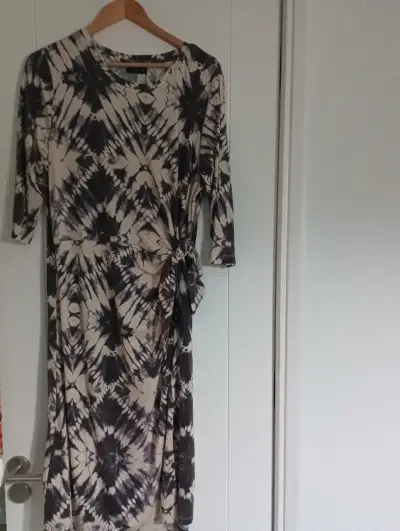 Vestido estampado tie-dye con lazo lateral - miniatura 3
