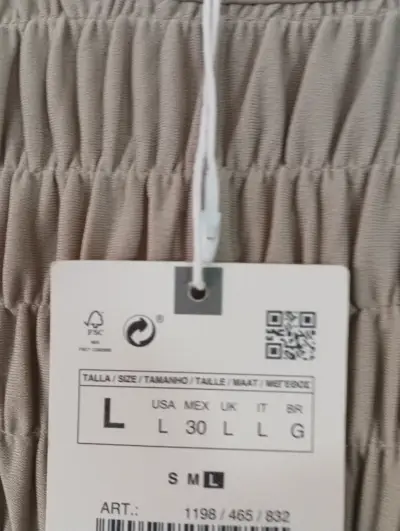 Vestido largo beige Zara talla L - miniatura 1