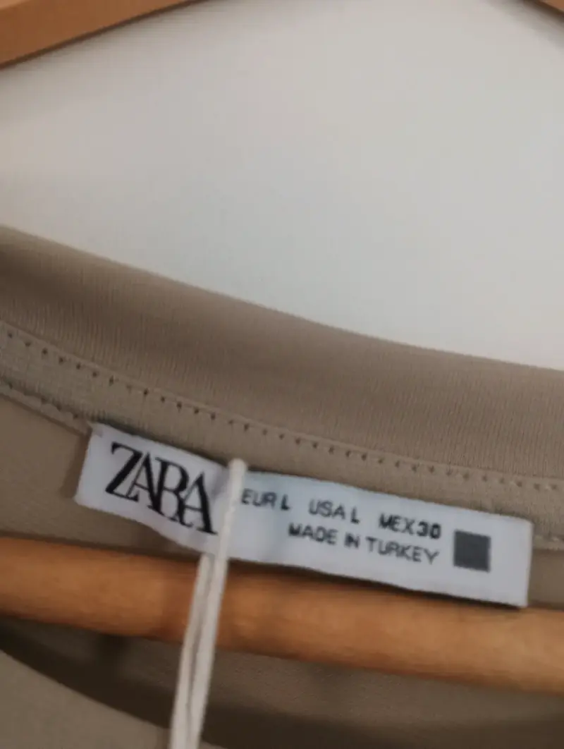 Vestido largo beige Zara talla L - 4