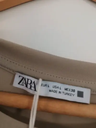 Vestido largo beige Zara talla L - miniatura 4