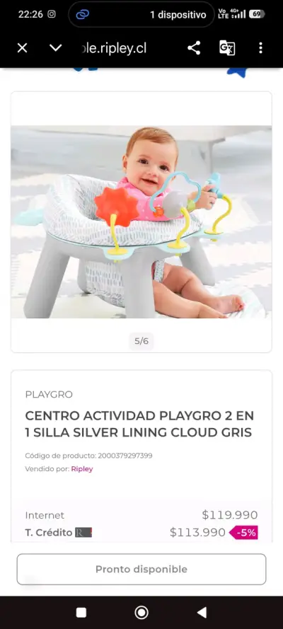 Centro de Actividad Playgro 2 en 1 - miniatura 4