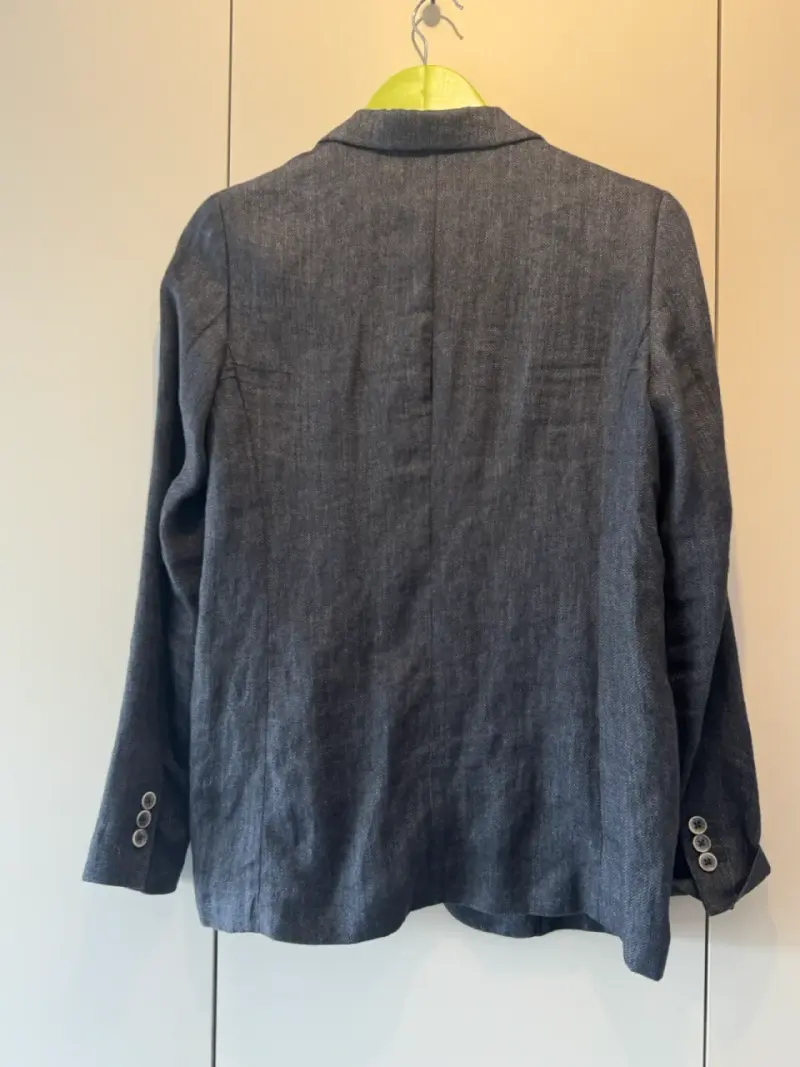Blazer de lino gris Massimo Dutti - 3